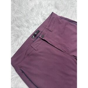 TRAVIS MATTHEW Golf Jogger Pants Men's 35 Burgundy Color Stretch Zip 36x30 New